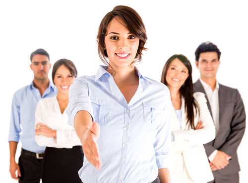 Woman ready to shake your hand after you are accepted  into the counselling diploma courses